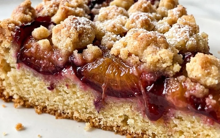 Pflaumenkuchen mit Streuseln