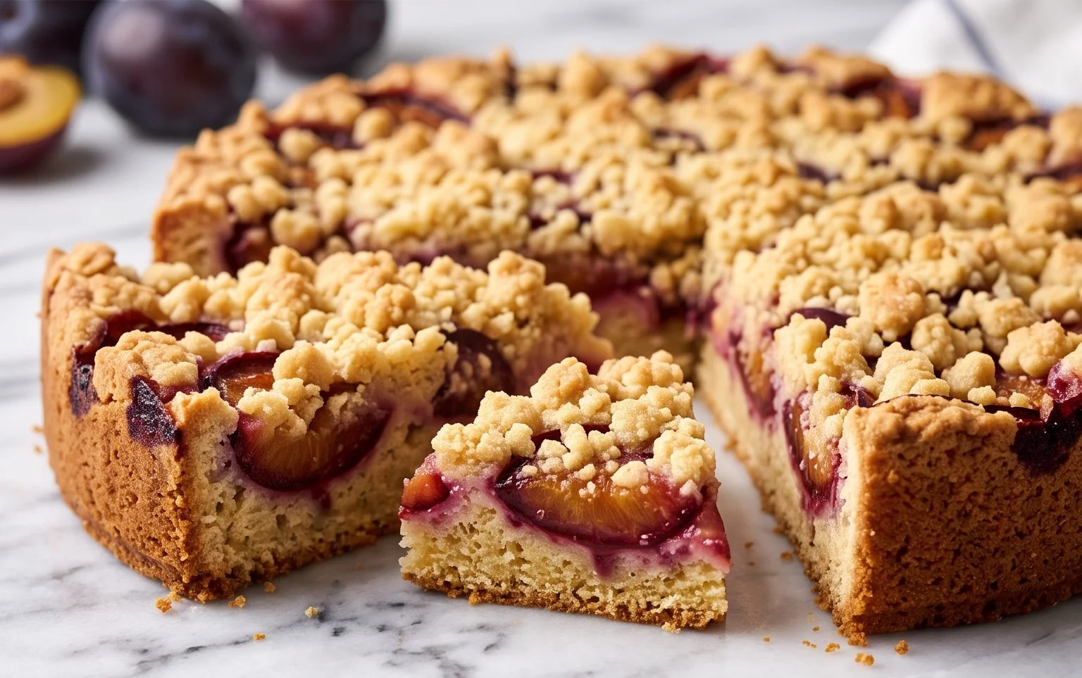 Saftiger Pflaumen-Streuselkuchen: Süßer Genuss