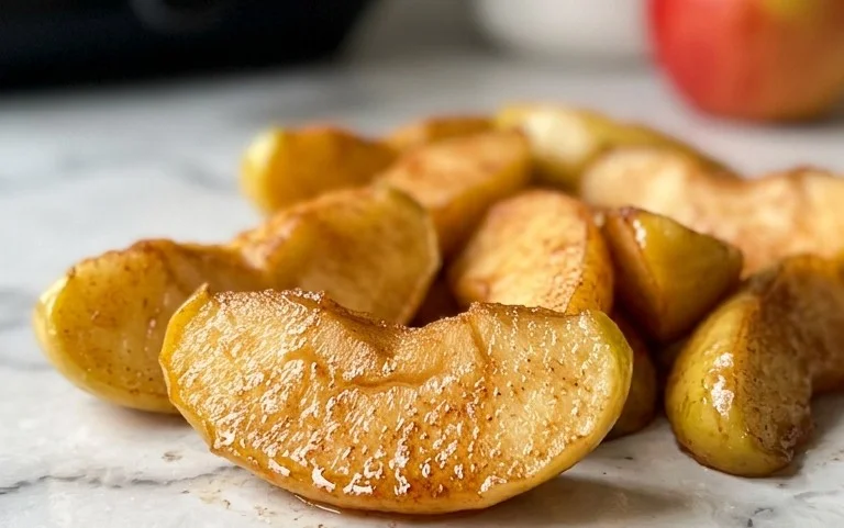 Luftfrittierte Äpfel: Schnelles, karamellisiertes Dessert