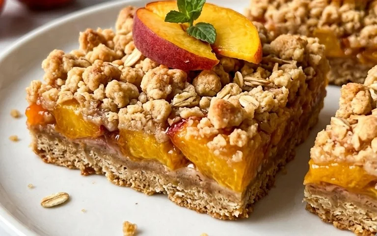 Peach Crumble Bars